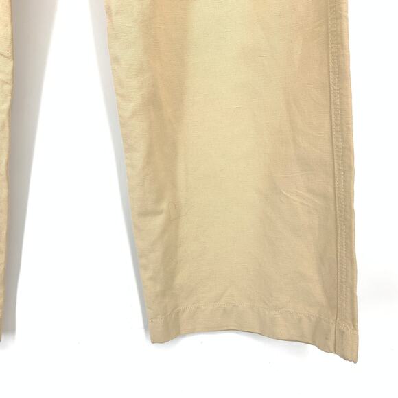 SOLD Banana Republic Heritage Straight Leg Linen Blend Pants Mens Sz 34 X 34 Tan - Picture 8 of 10